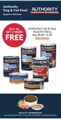 Petsmart Authority cat & dog food offer