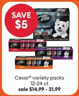 Petsmart Cesar variety packs offer