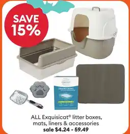 Petsmart ALL Exquisicat litter boxes, mats, liners & accessories offer