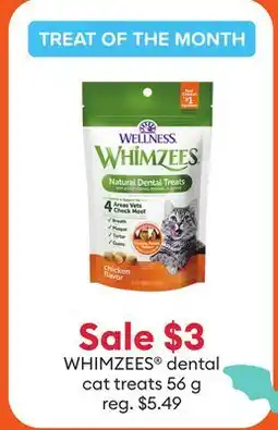 Petsmart WHIMZEES dental cat treats offer