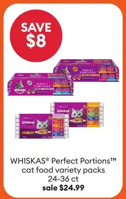 Petsmart WHISKAS Perfect Portions cat food variety packs offer