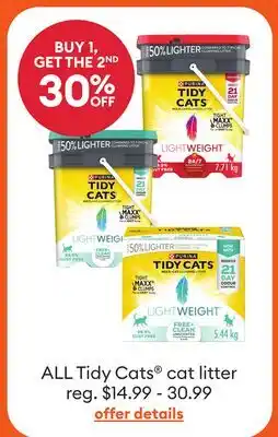 Petsmart ALL Tidy Cats cat litter offer