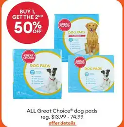 Petsmart ALL Great Choice dog pads offer