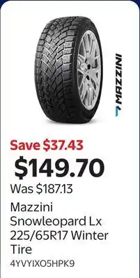 Walmart Mazzini Snowleopard Lx 225/65R17 Winter Tire offer