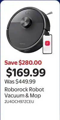 Walmart Roborock Robot Vacuum & Mop offer