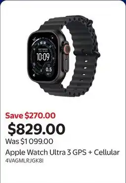 Walmart Apple Watch Ultra 3 GPS + Cellular offer