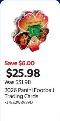 Walmart 2026 Panini Football Trading Cards offer