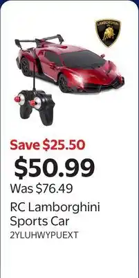 Walmart RC Lamborghini Sports Car offer