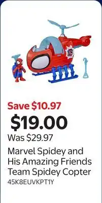 Walmart Marvel Spidey and His Amazing Friends Team Spidey Copter offer
