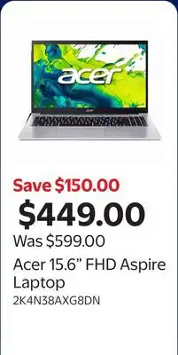 Walmart Acer 15.6 FHD Aspire Laptop offer