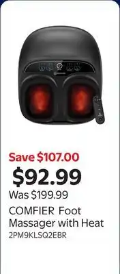 Walmart COMFIER Foot Massager with Heat offer