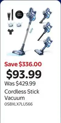 Walmart Cordless Stick Vacuum offer