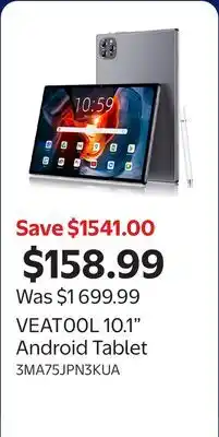 Walmart VEAT00L 10.1 Android Tablet offer