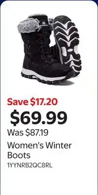 Walmart Women's Winter Boots offer