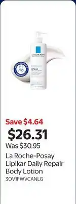 Walmart La Roche-Posay Lipikar Daily Repair Body Lotion offer