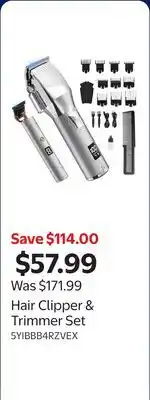 Walmart Hair Clipper & Trimmer Set offer
