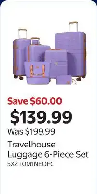 Walmart Travelhouse Luggage 6-Piece Set offer