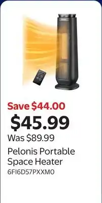 Walmart Pelonis Portable Space Heater offer