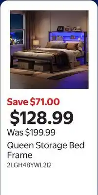 Walmart Queen Storage Bed Frame offer