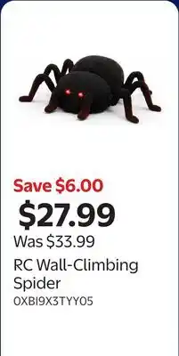 Walmart RC Wall-Climbing Spider offer