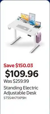Walmart Standing Electric Adjustable Desk offer