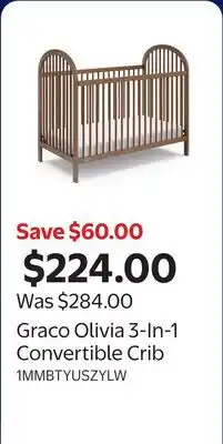 Walmart Graco Olivia 3-In-1 Convertible Crib offer