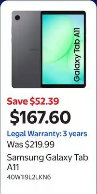 Walmart Samsung Galaxy Tab A11 offer