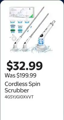 Walmart Cordless Spin Scrubber offer