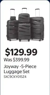Walmart Joyway -5-Piece Luggage Set offer