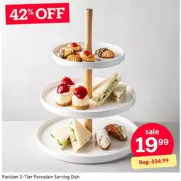 Kitchen Stuff Plus Parisian 3-Tier Porcelain Serving Dish offer