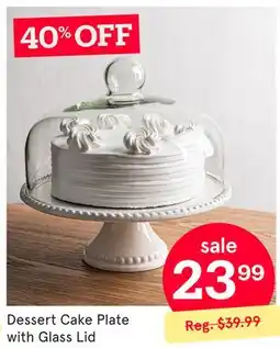 Kitchen Stuff Plus Dessert Cake Plate with Glass Lid offer