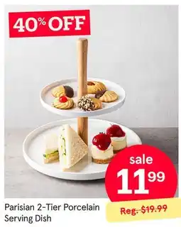 Kitchen Stuff Plus Parisian 2-Tier Porcelain Serving Dish offer