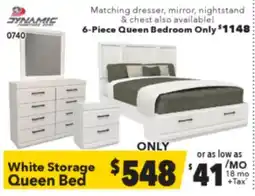 Surplus Furniture White Storage Queen Bed offer