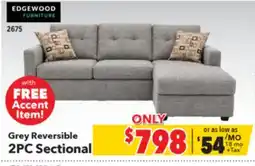Surplus Furniture Grey 2PC Sofectional offer
