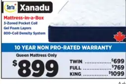 Surplus Furniture Xanadu Queen Mattress offer