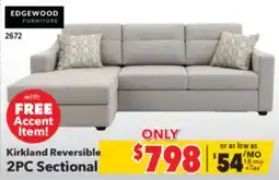 Surplus Furniture Kirkland Platinum 2PC Sectional offer