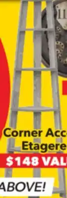 Surplus Furniture Industrial Grey Corner Accent Etagere offer