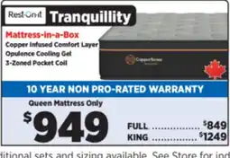 Surplus Furniture CopperSense Tranquillity Eurotop Queen Mattress offer