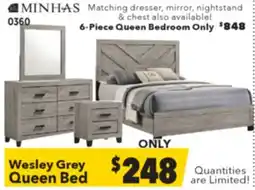 Surplus Furniture Wesley Light Grey Queen Bed offer
