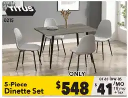 Surplus Furniture Black Modern 5Pc Dinette offer