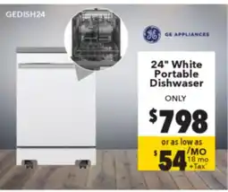 Surplus Furniture GE 24 White Portable Dishwasher offer