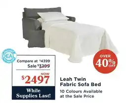 La Z Boy Leah Twin Fabric Sofa Bed offer