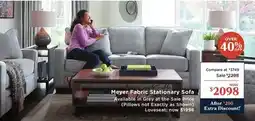 La Z Boy Meyer Fabric Stationary Sofa offer