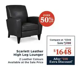 La Z Boy Scarlett Leather High Leg Lounger offer