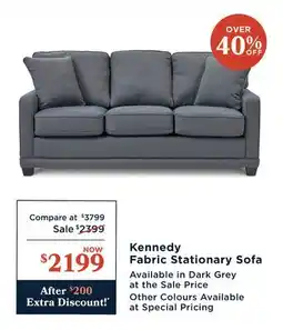 La Z Boy Kennedy Fabric Stationary Sofa offer