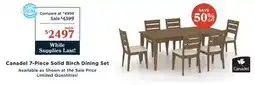 La Z Boy Canadel 7-Piece Solid Birch Dining Set offer