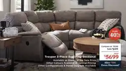 La Z Boy Trouper 3-Piece Reclining Sectional offer
