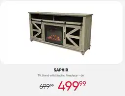 Meubles RD SAPHIR TV Stand with Electric Fireplace offer