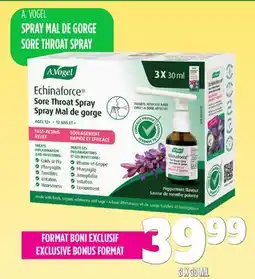 Marches Tau A. VOGEL Echinaforce SORE THROAT SPRAY offer