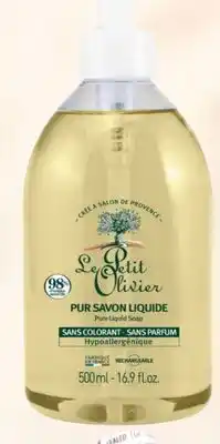 Marches Tau LE PETIT OLIVIER PURE LIQUID SOAP offer